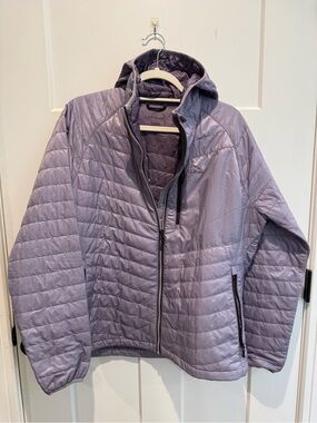 L.L. Bean Women's Light Lavender Quilted Hooded Puffer Jacket